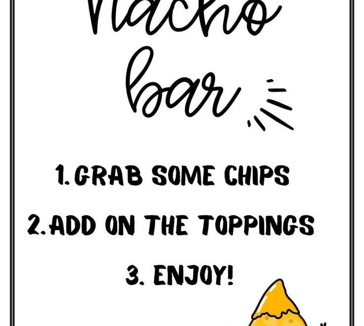 Free Printable Nacho Bar Sign