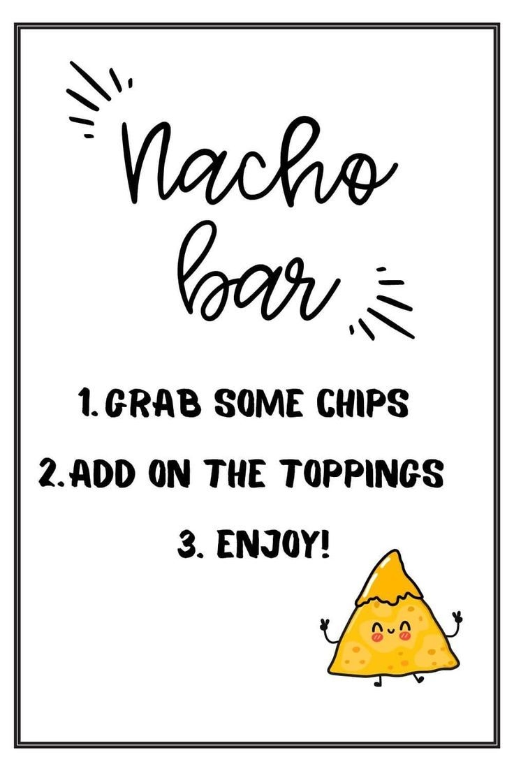 Free Printable Nacho Bar Sign