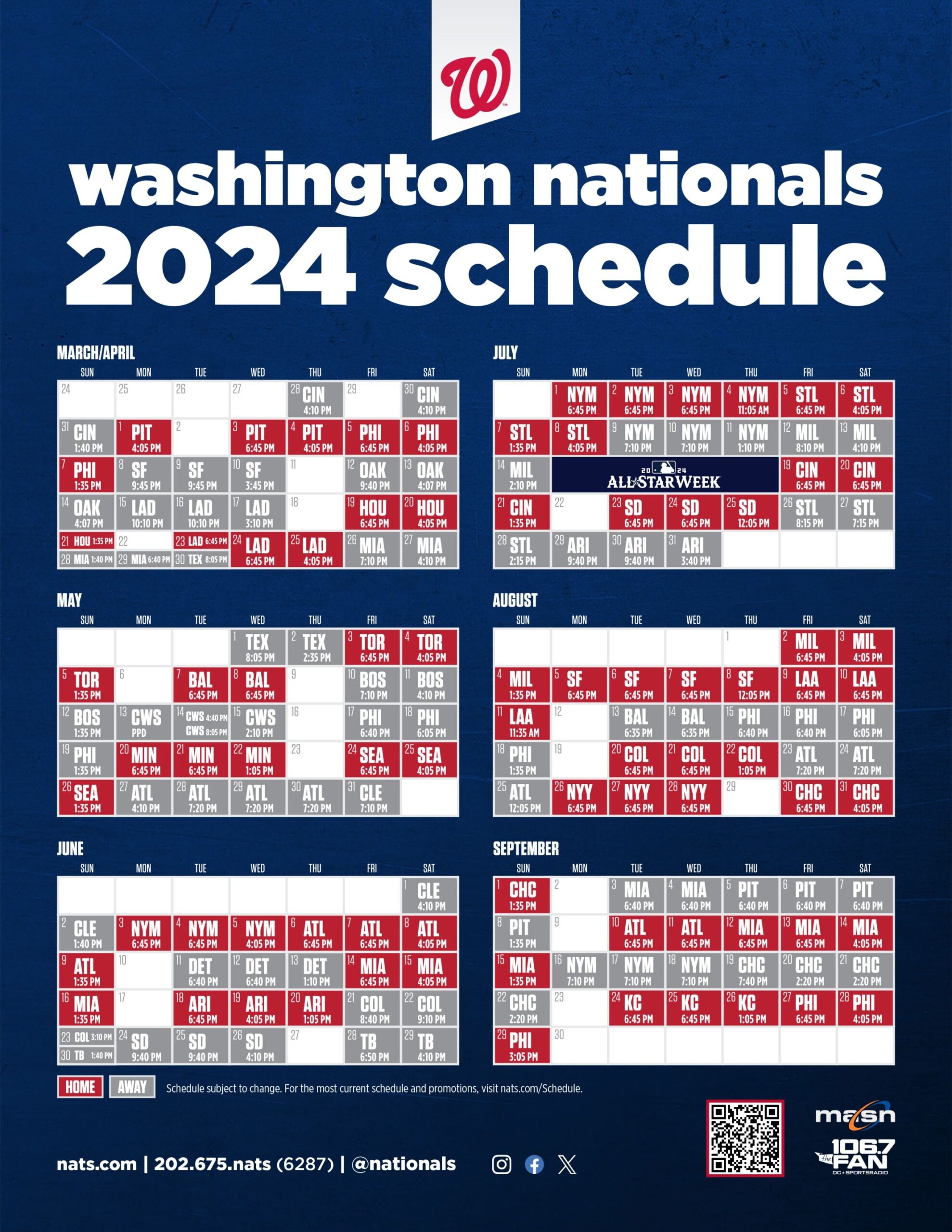 Free Printable Nationals Schedule Download Free Printable 