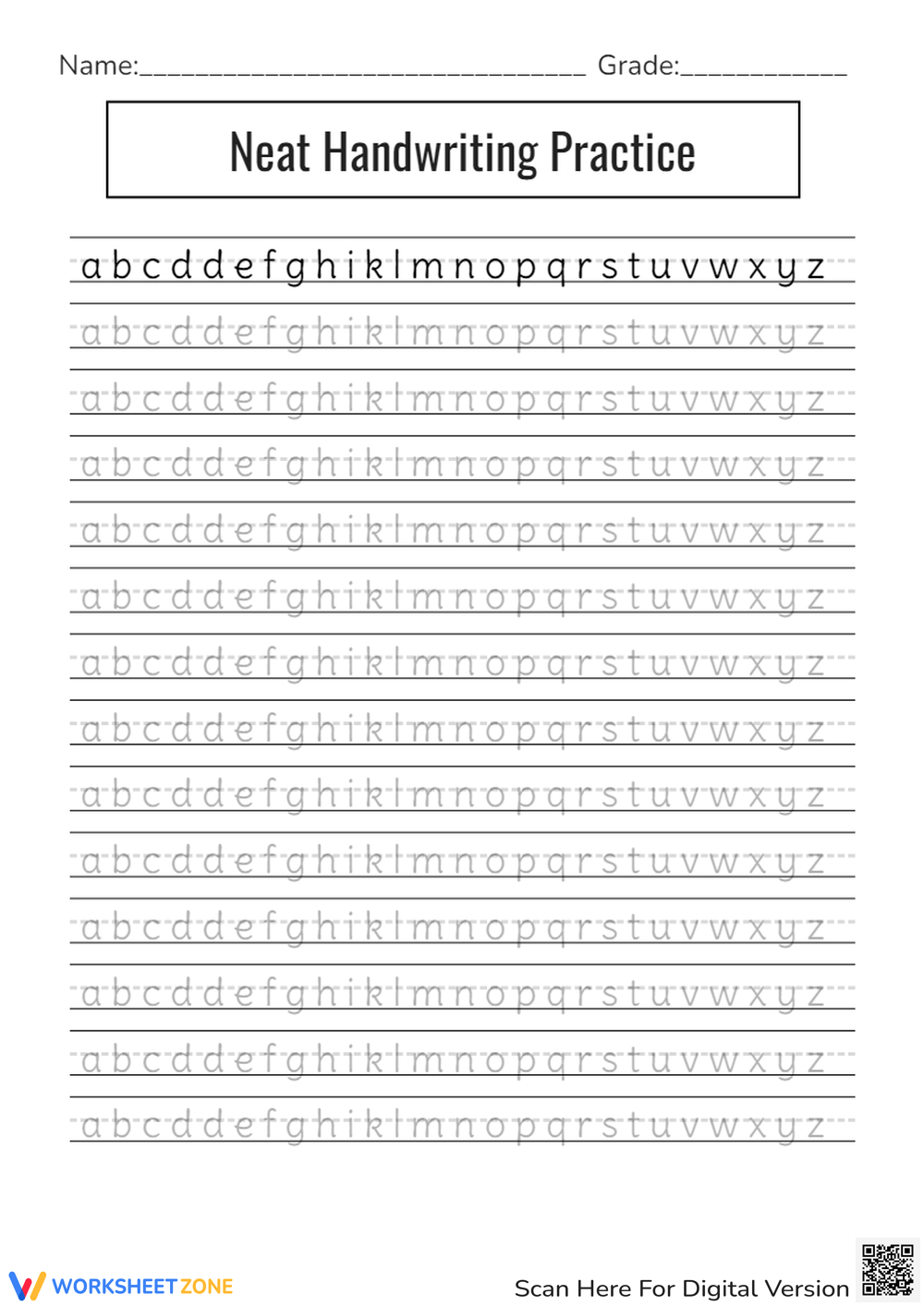 Free Printable Neat Handwriting Practice Sheets For All Ages Free Printable Neat Handwriting Practice Sheets For All Ages