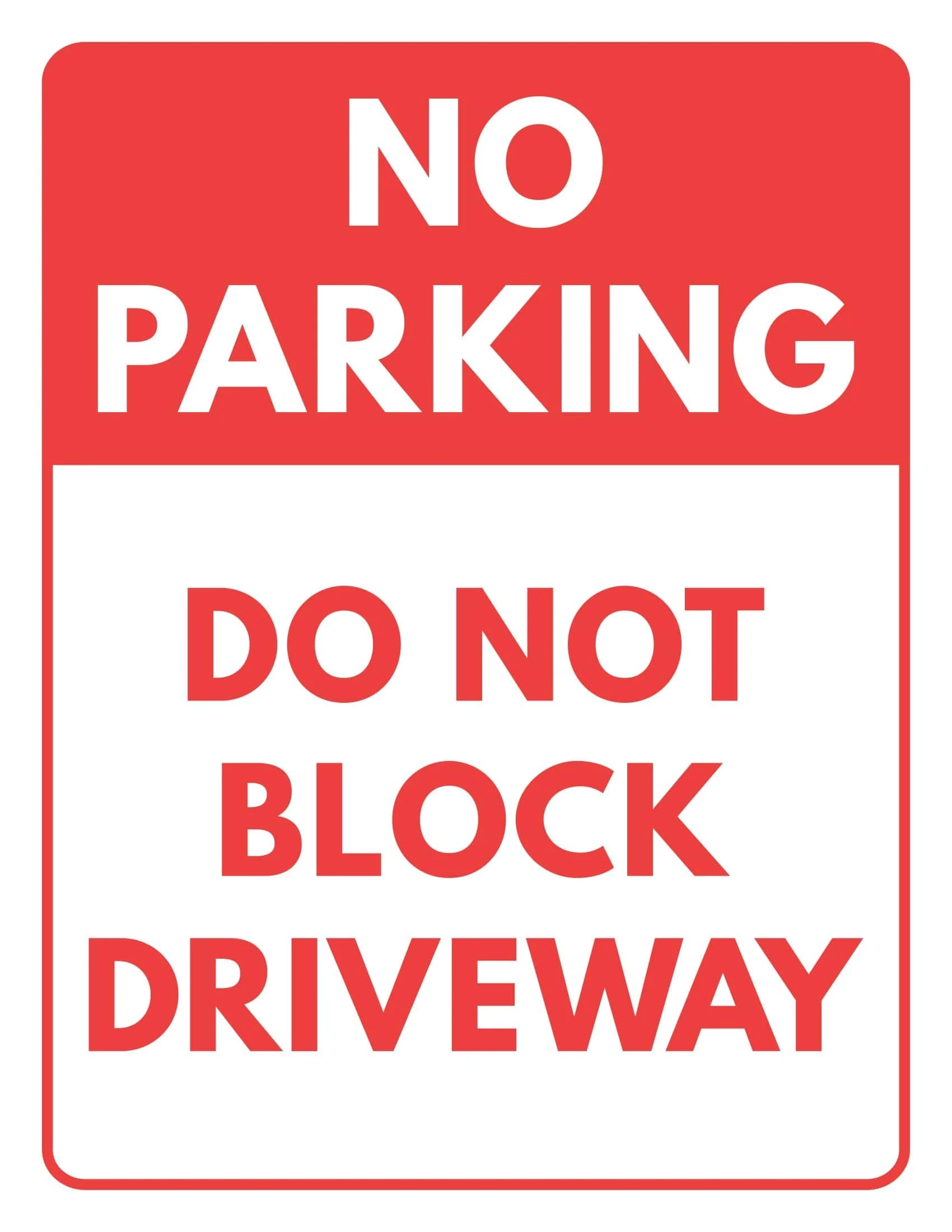 No Parking Sign Printable No Parking Sign Printable