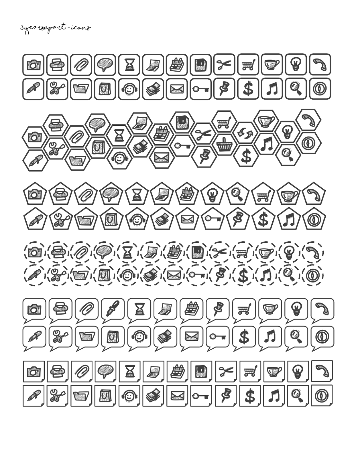 Free Printable Planner Icons Neutrals Free Download Bullet 