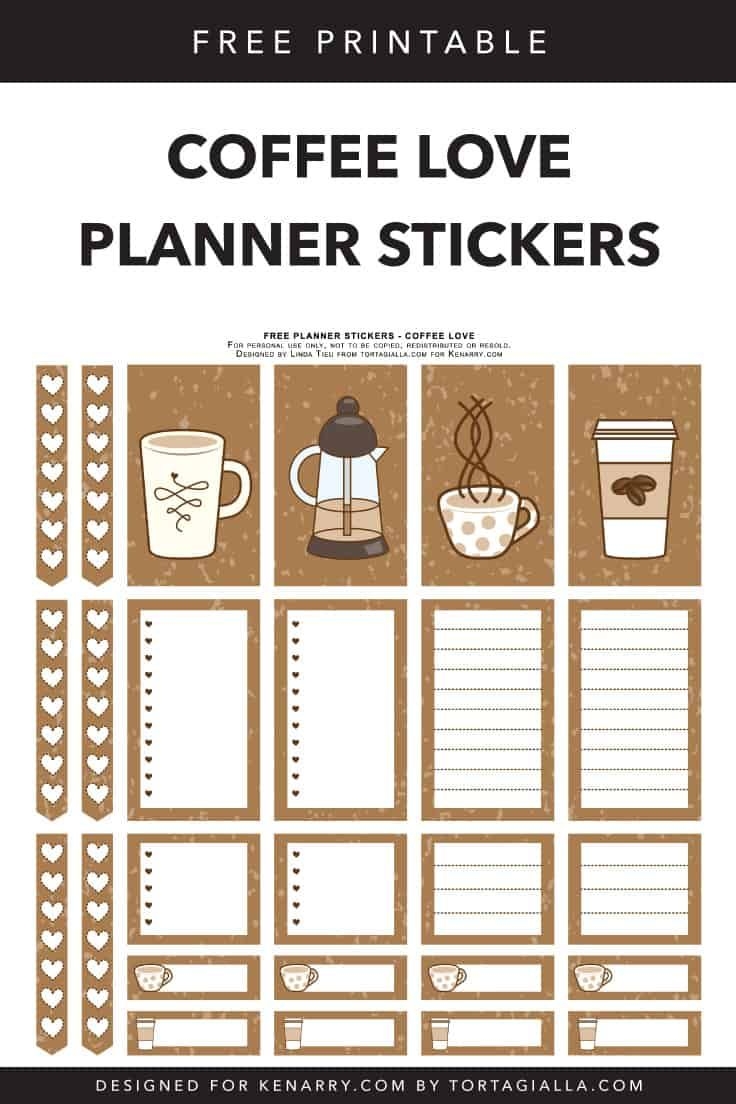 Free Printable Planner Stickers For Coffee Lovers
