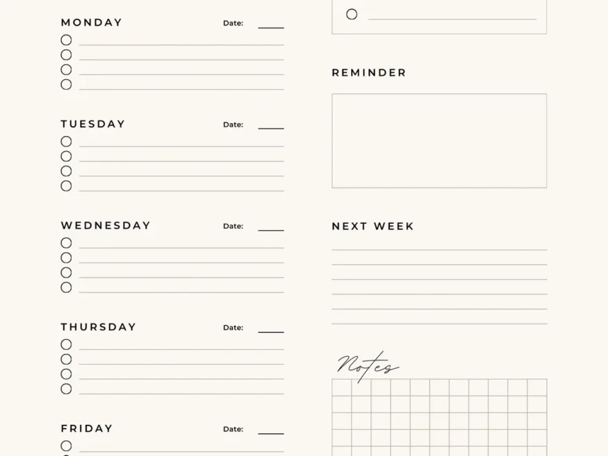 Free Printable Planner Templates To Customize Canva