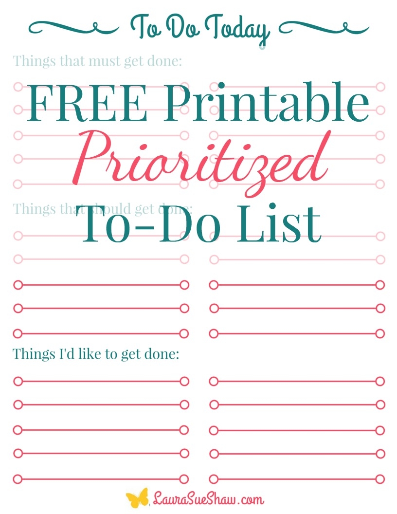 Free Printable Prioritized To Do List Free Printable Prioritized To Do List