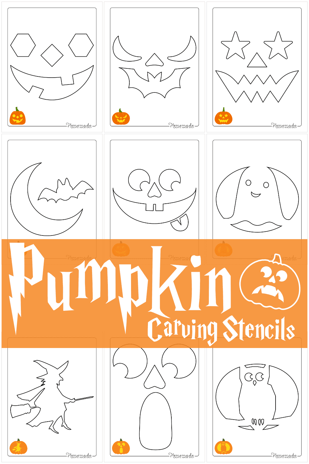 Printable Pumpkin Carving Sheets