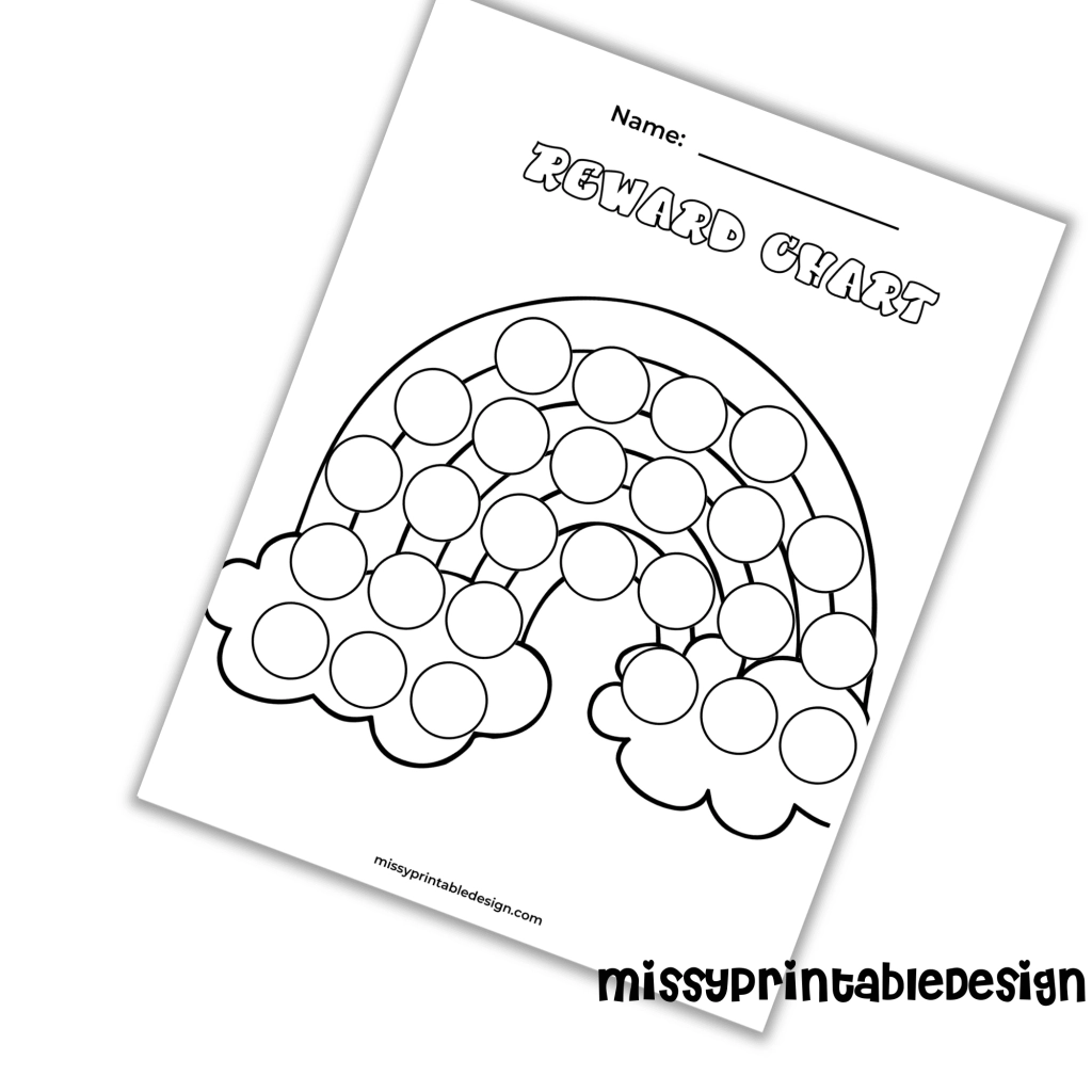 Printable Incenteive Chart To Color