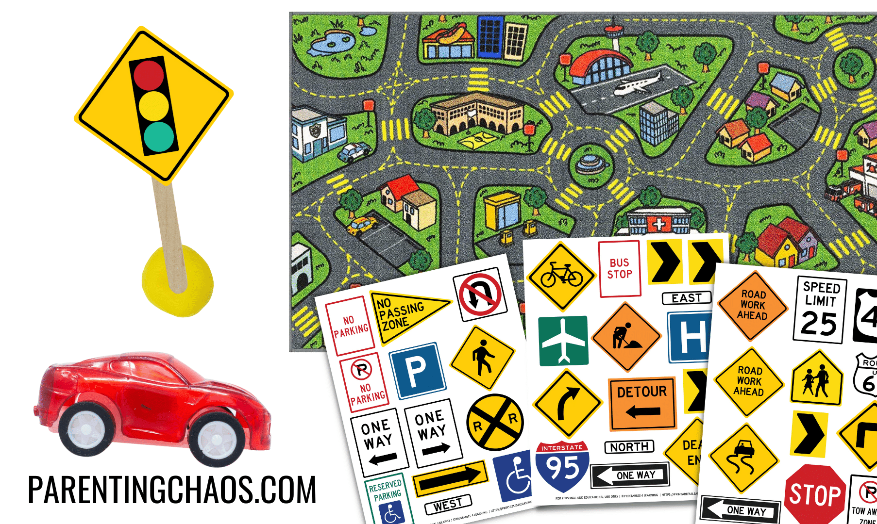 Free Printable Road Signs Environmental Print For Construction Play