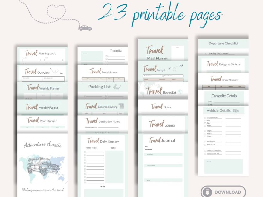 Free Printable Road Trip Planner Stress Free Travel