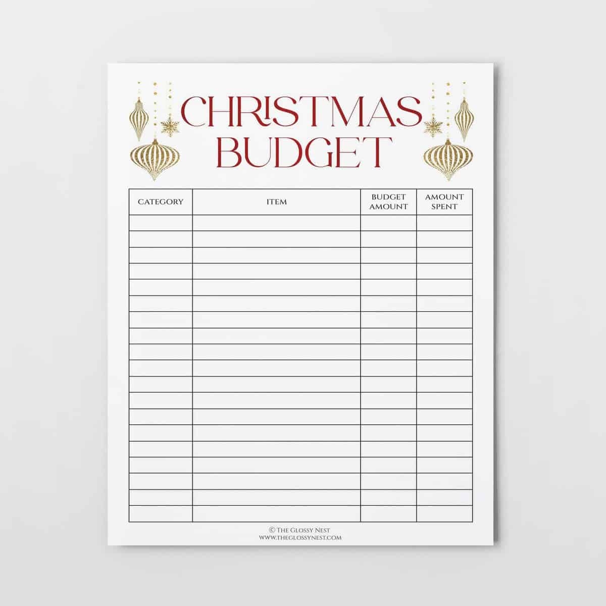 Free Printable Save Money With This Christmas Budget Printable Free Printable Save Money With This Christmas Budget Printable