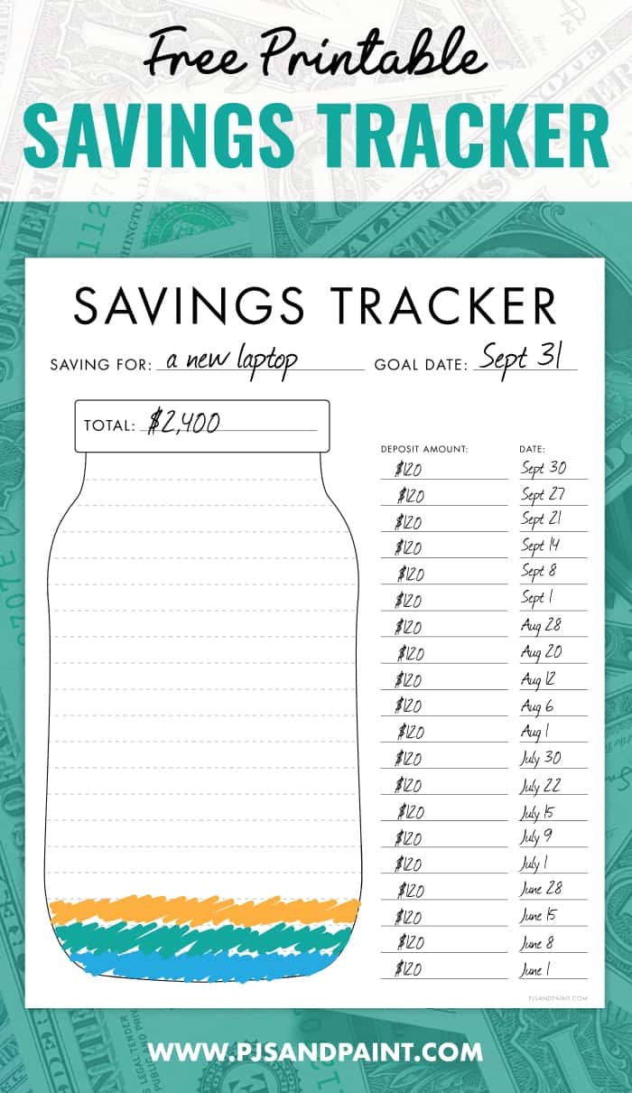 Free Printable Savings Goal Chart