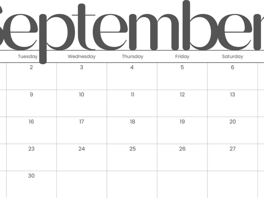Free Printable September 2025 Calendar Templates Canva