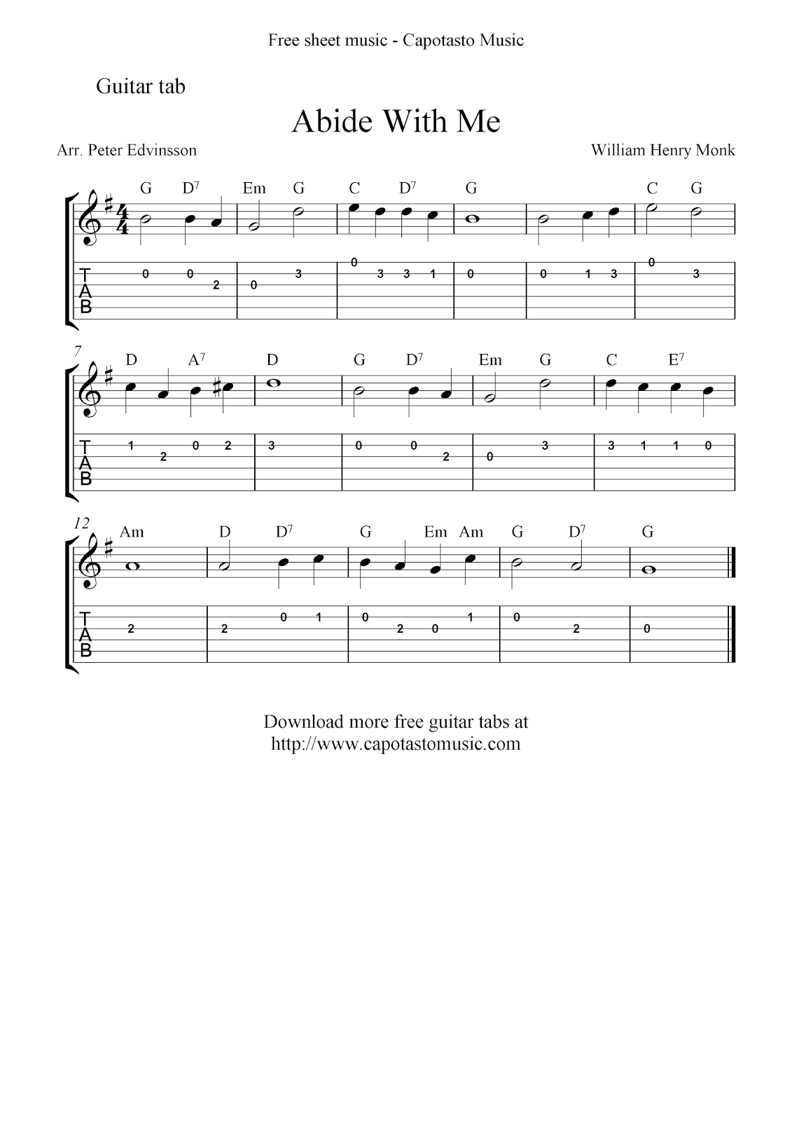 Printable Sheet Music For Guitar Printable Sheet Music For Guitar