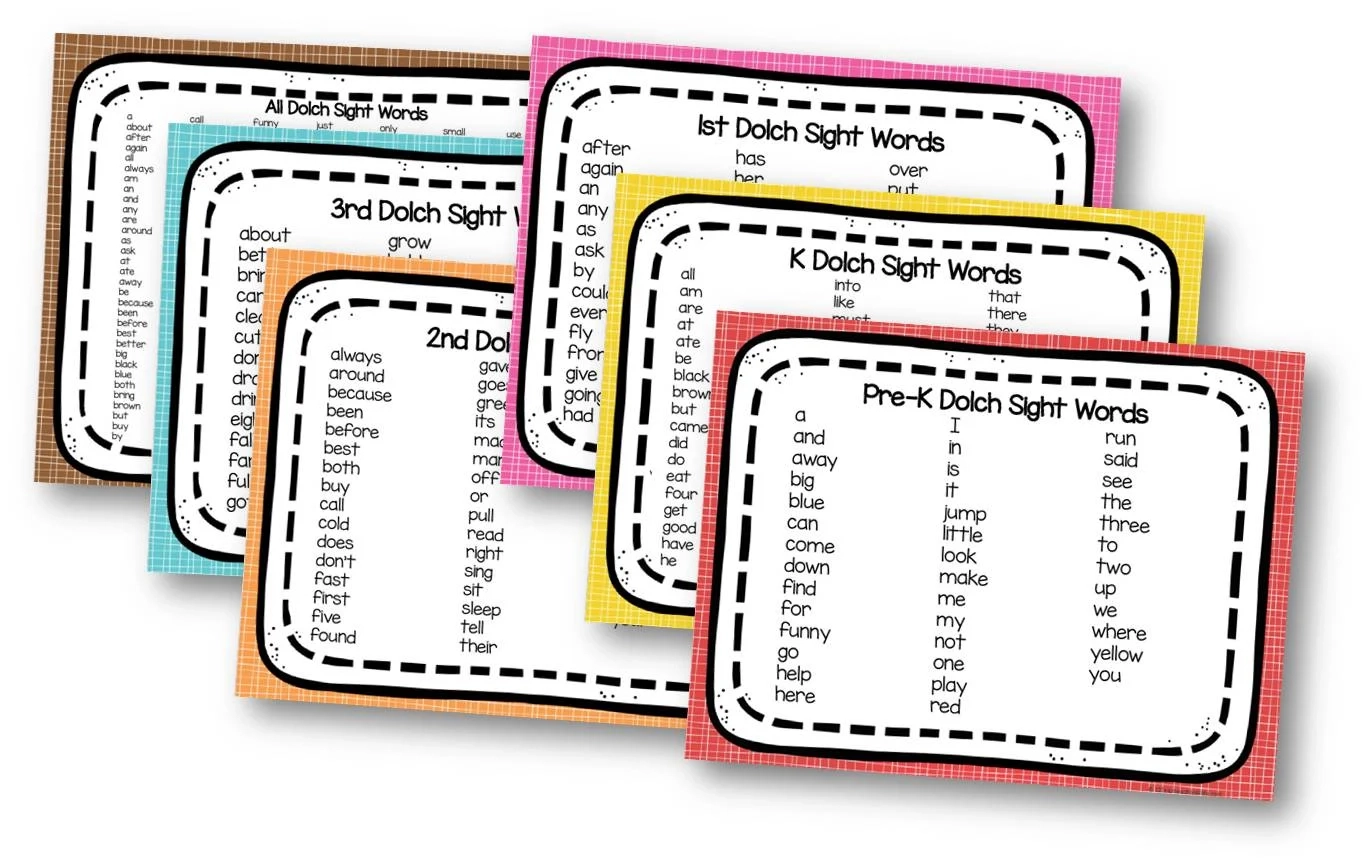 Free Printable Dolch Sight Word Lists Free Printable Dolch Sight Word Lists
