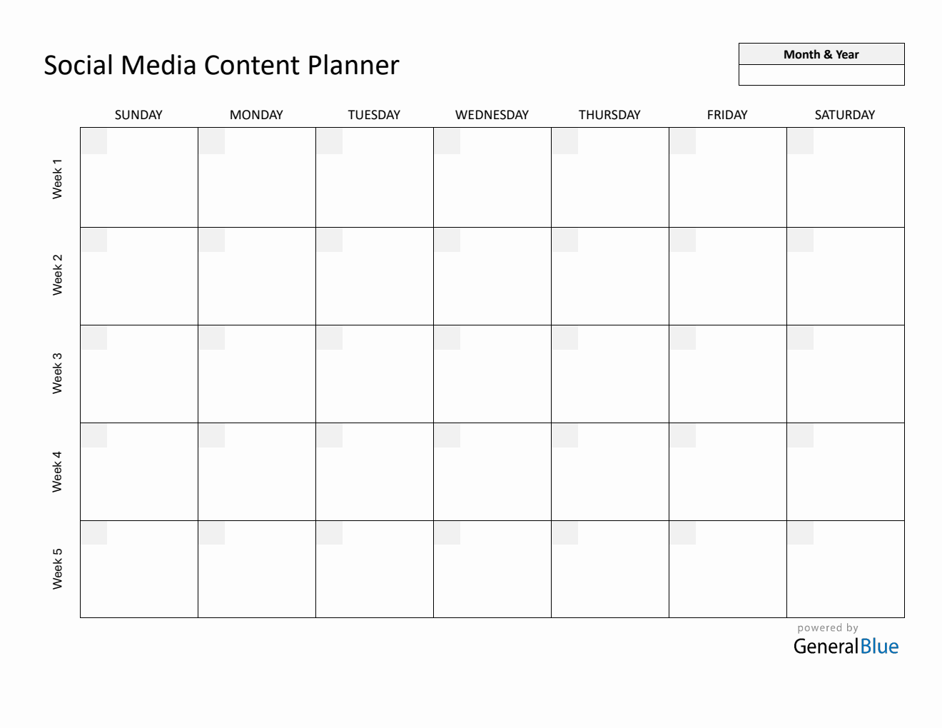 Social Media Post Planner Printables