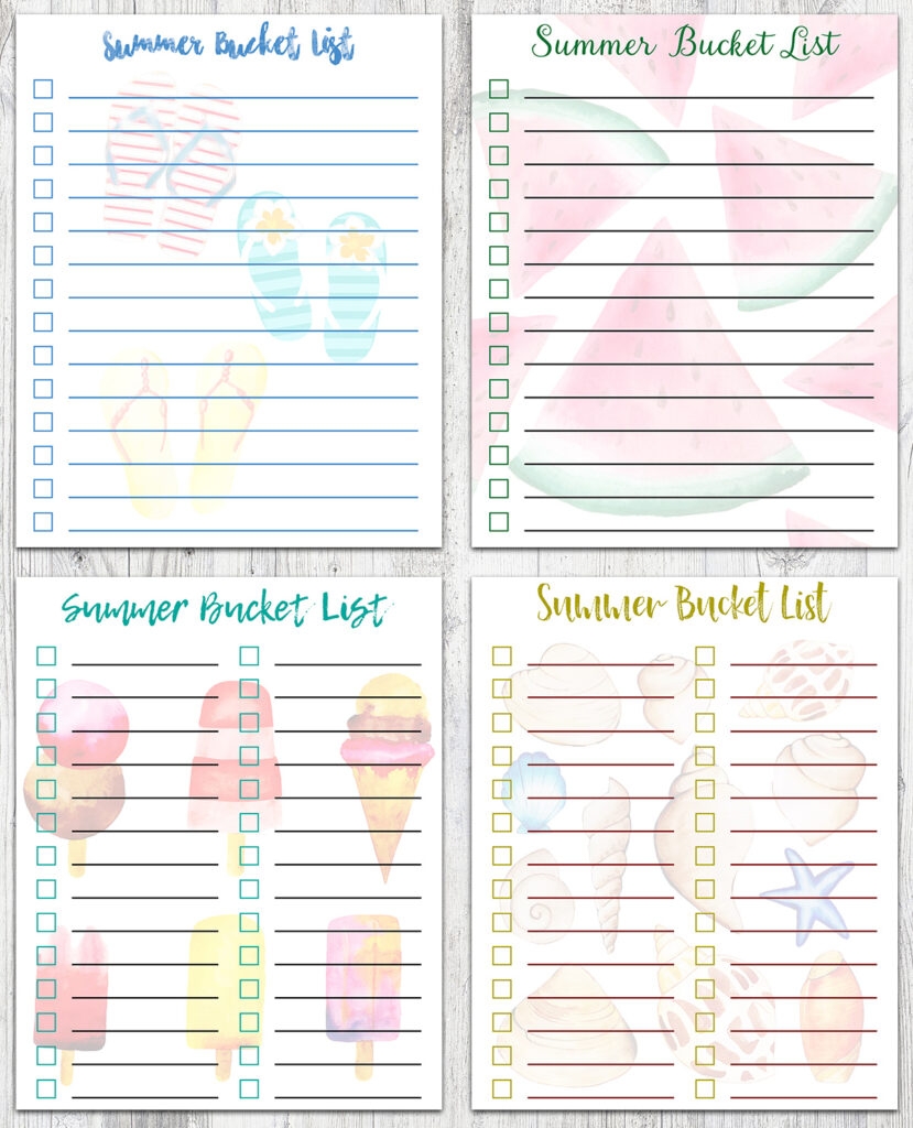 Free Printable Summer To Do Lists Rose Clearfield Free Printable Summer To Do Lists Rose Clearfield