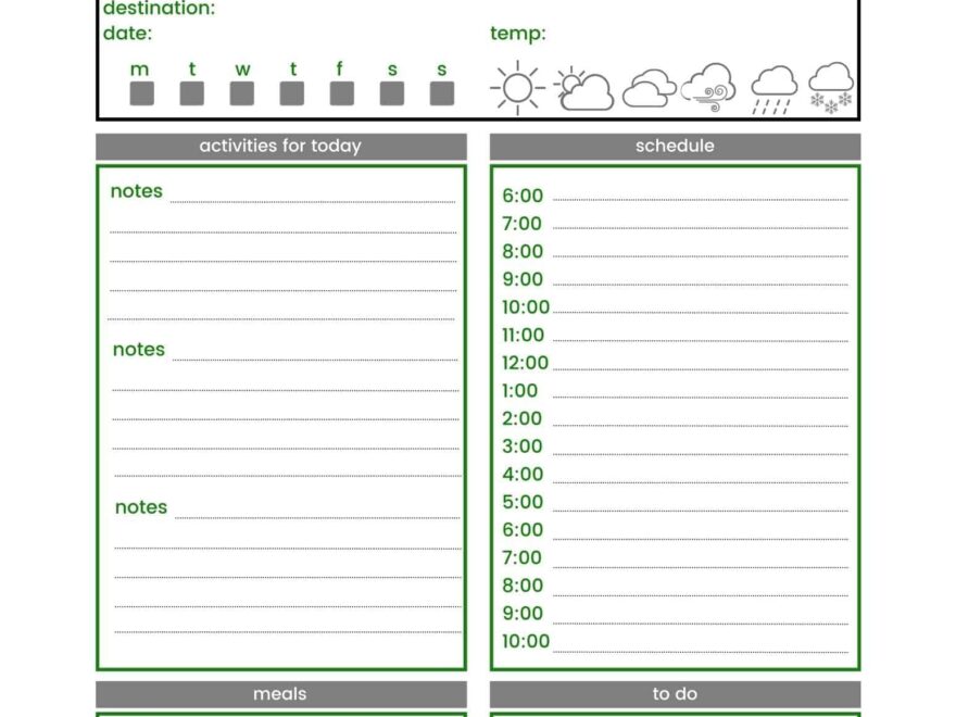 FREE Printable Travel Planner This Big Adventure