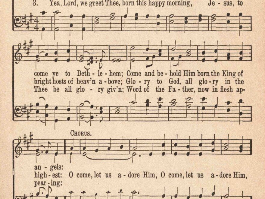 Free Printable Vintage Christmas Sheet Music Hymns Rose Clearfield