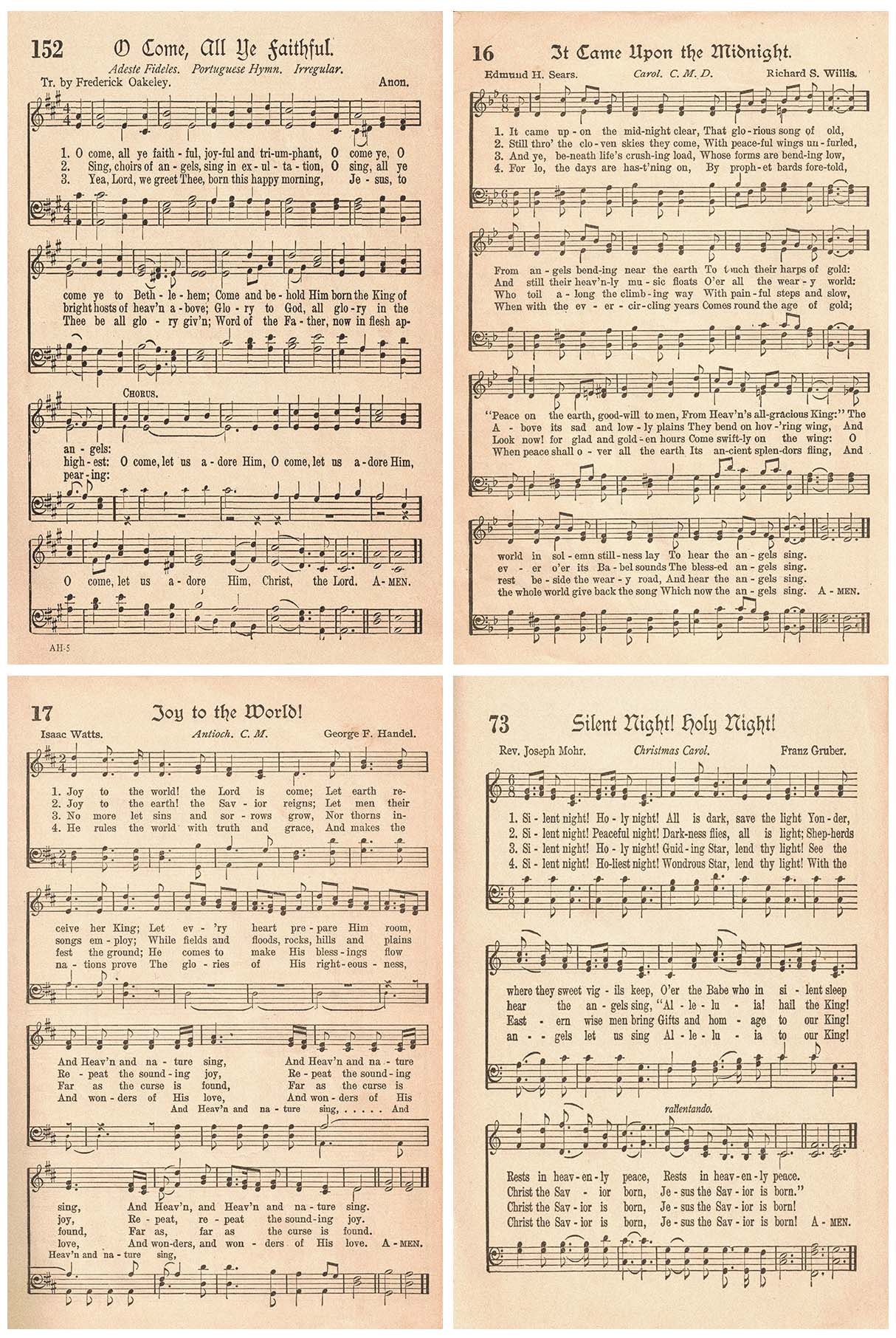 Free Printable Miniature Christmas Sheet Music