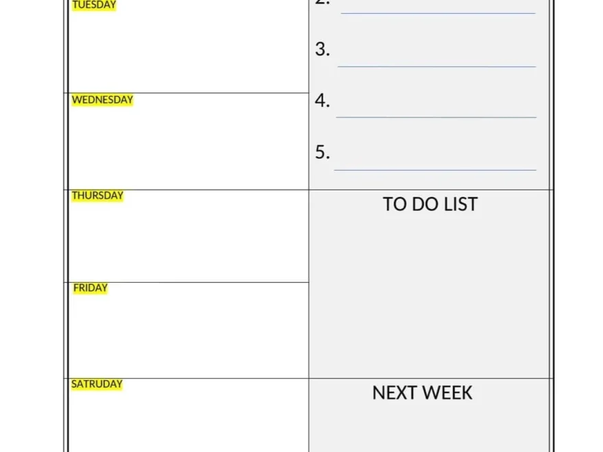 Free Printable Weekly Planner Templates CalendarKart