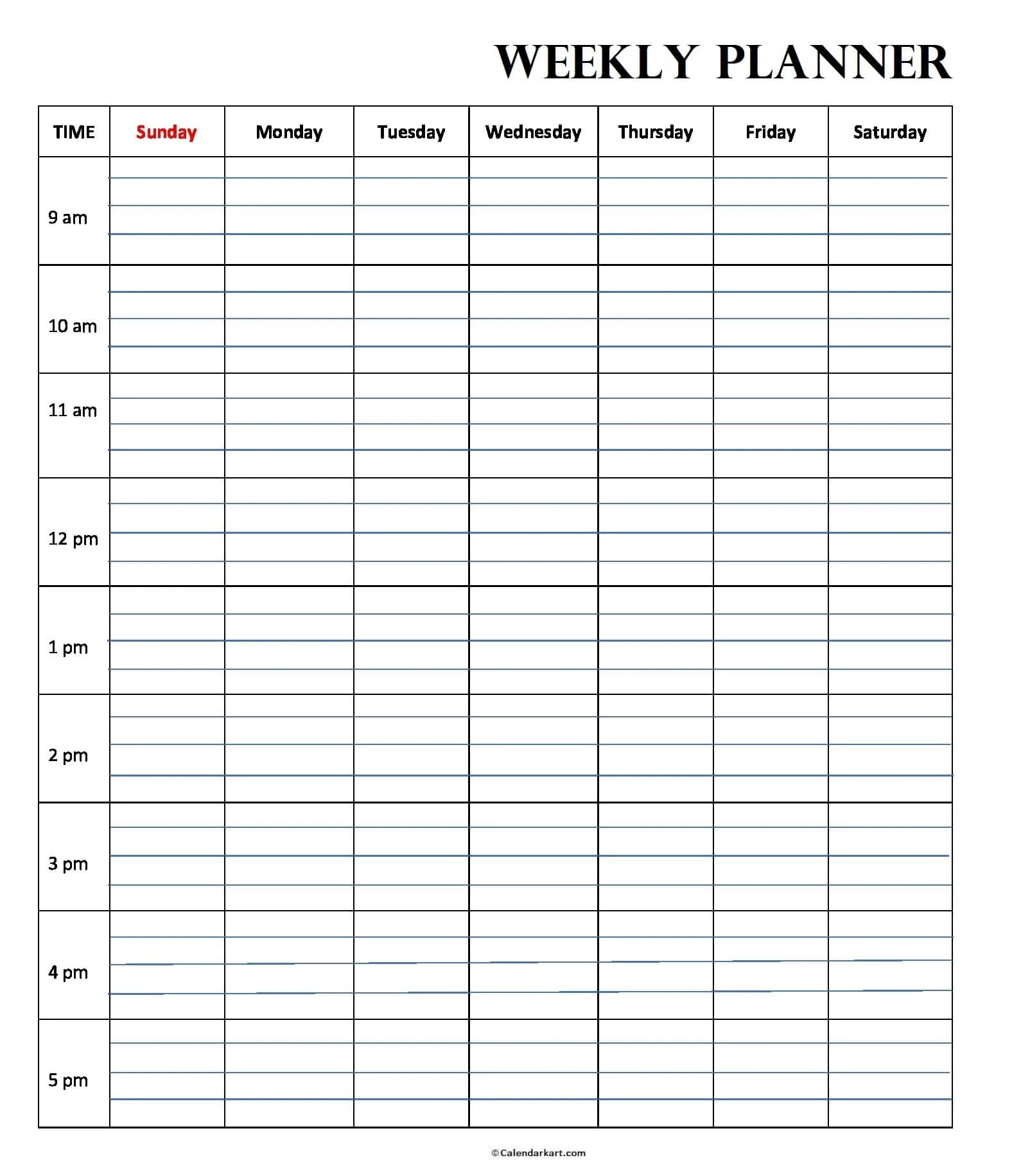 Free Printable Weekly Planner Templates CalendarKart Free Printable Weekly Planner Templates CalendarKart