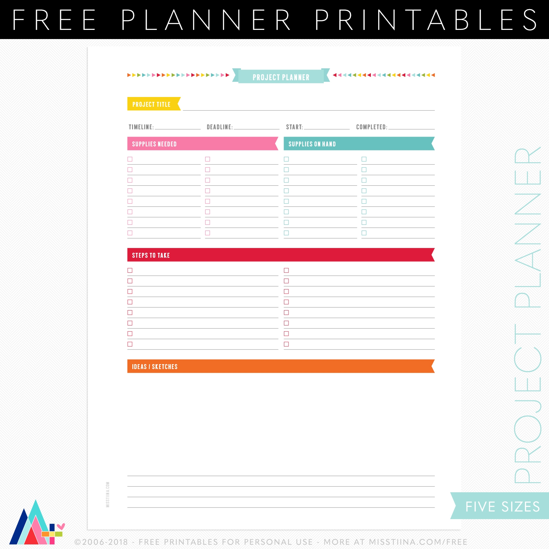 Free Printable Project Planner Pages Free Printable Project Planner Pages