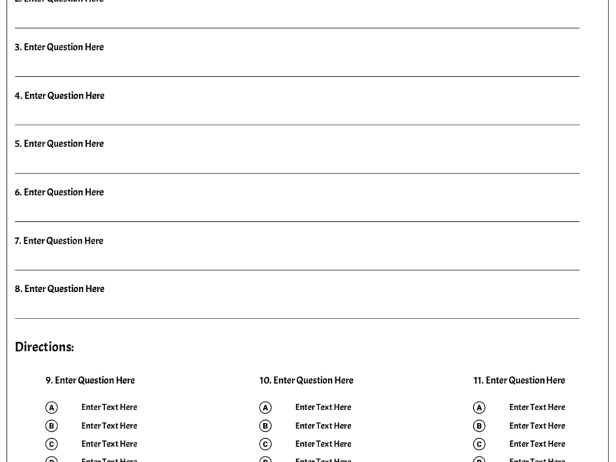 Free Quiz Maker Online Templates For Teachers Tests Worksheets