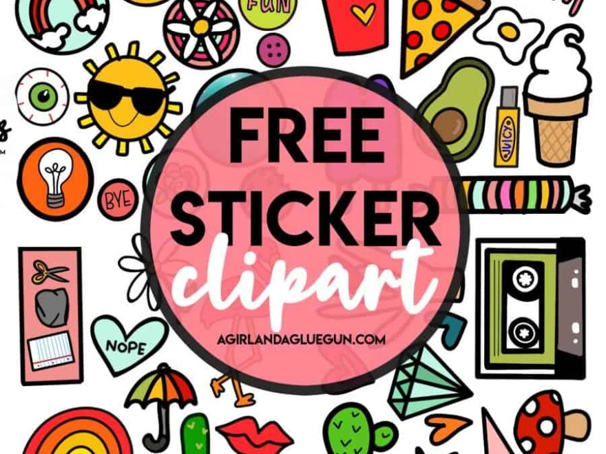 Free Sticker Printables A Girl And A Glue Gun