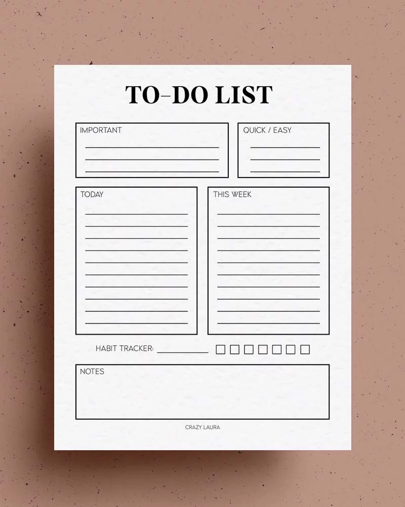 Free To Do List Printable With 3 Variations For