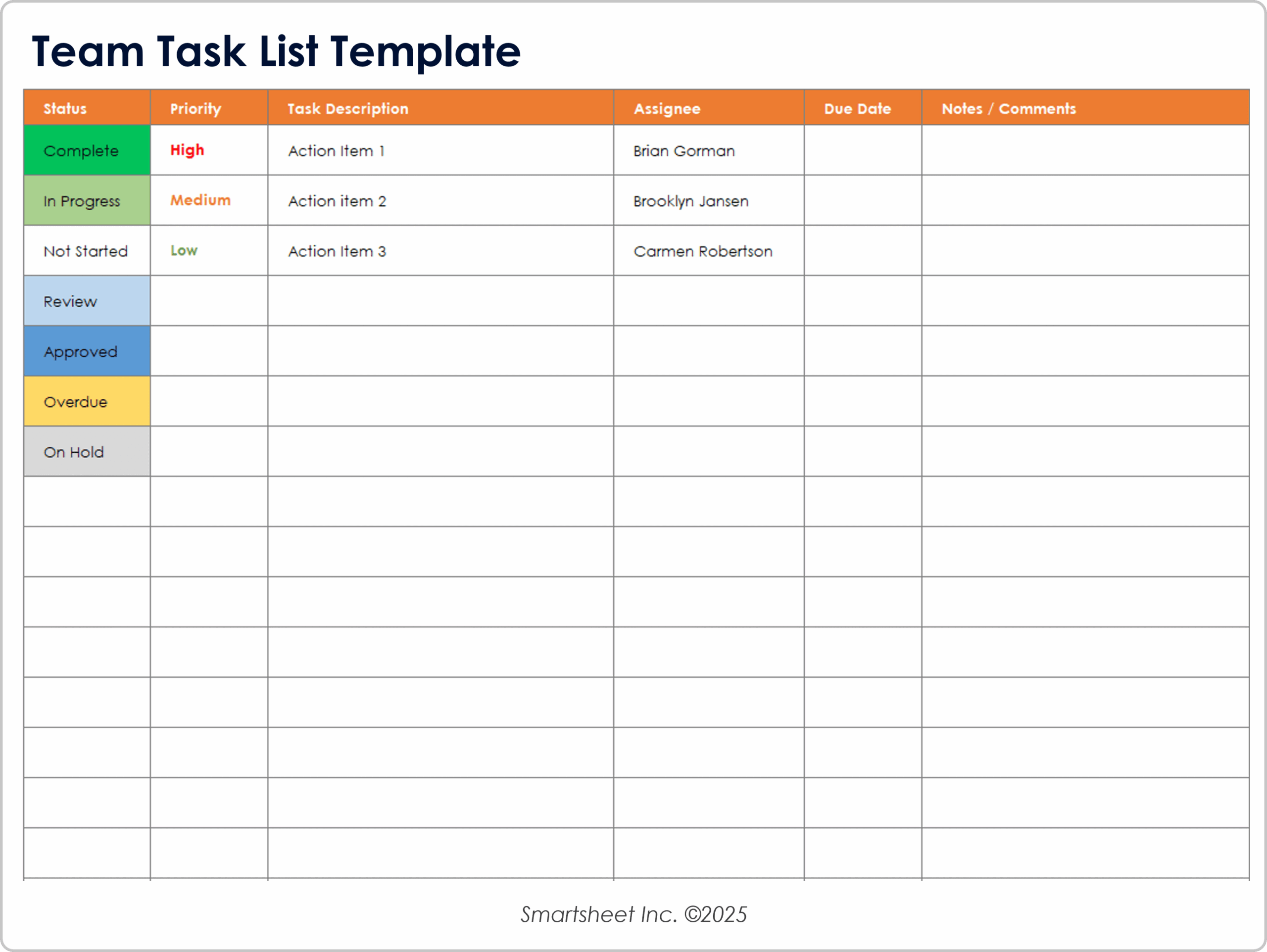 Free To Do Lists amp Task Tracker Templates