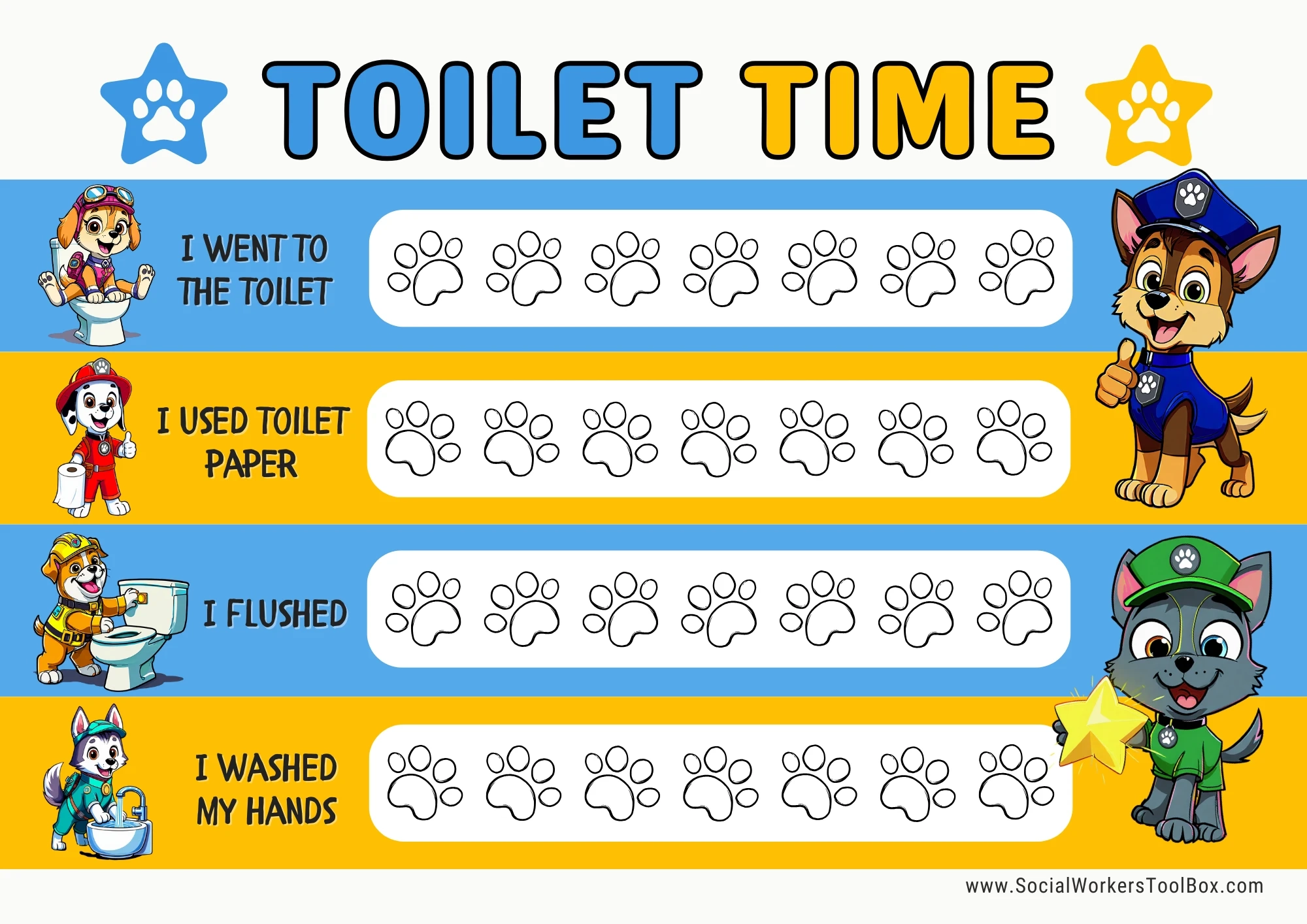 Free Toilet Potty Training Reward amp Visual Board Chart 