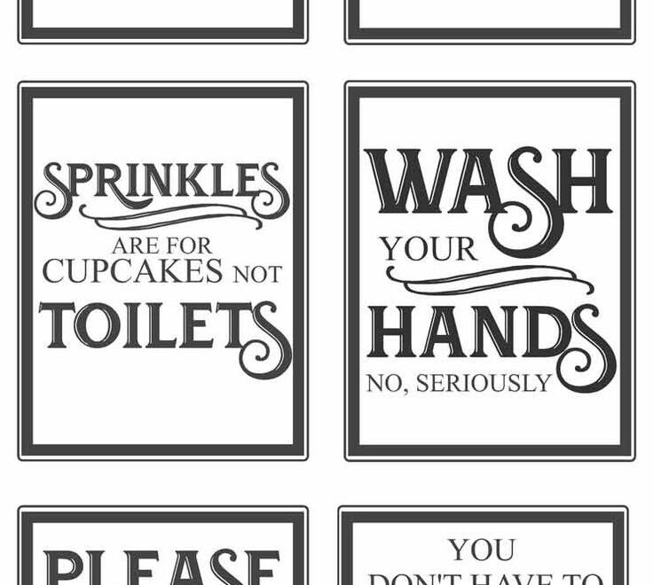 Free Vintage Bathroom Printables