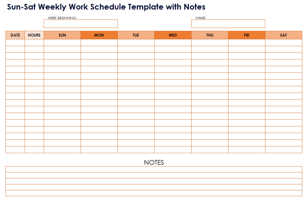 Free Work Schedule Templates For Word And Excel Smartsheet Free Work Schedule Templates For Word And Excel Smartsheet