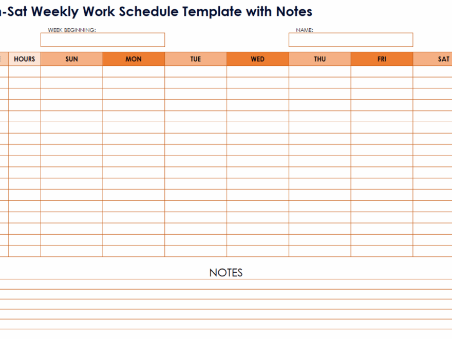 Free Work Schedule Templates For Word And Excel Smartsheet