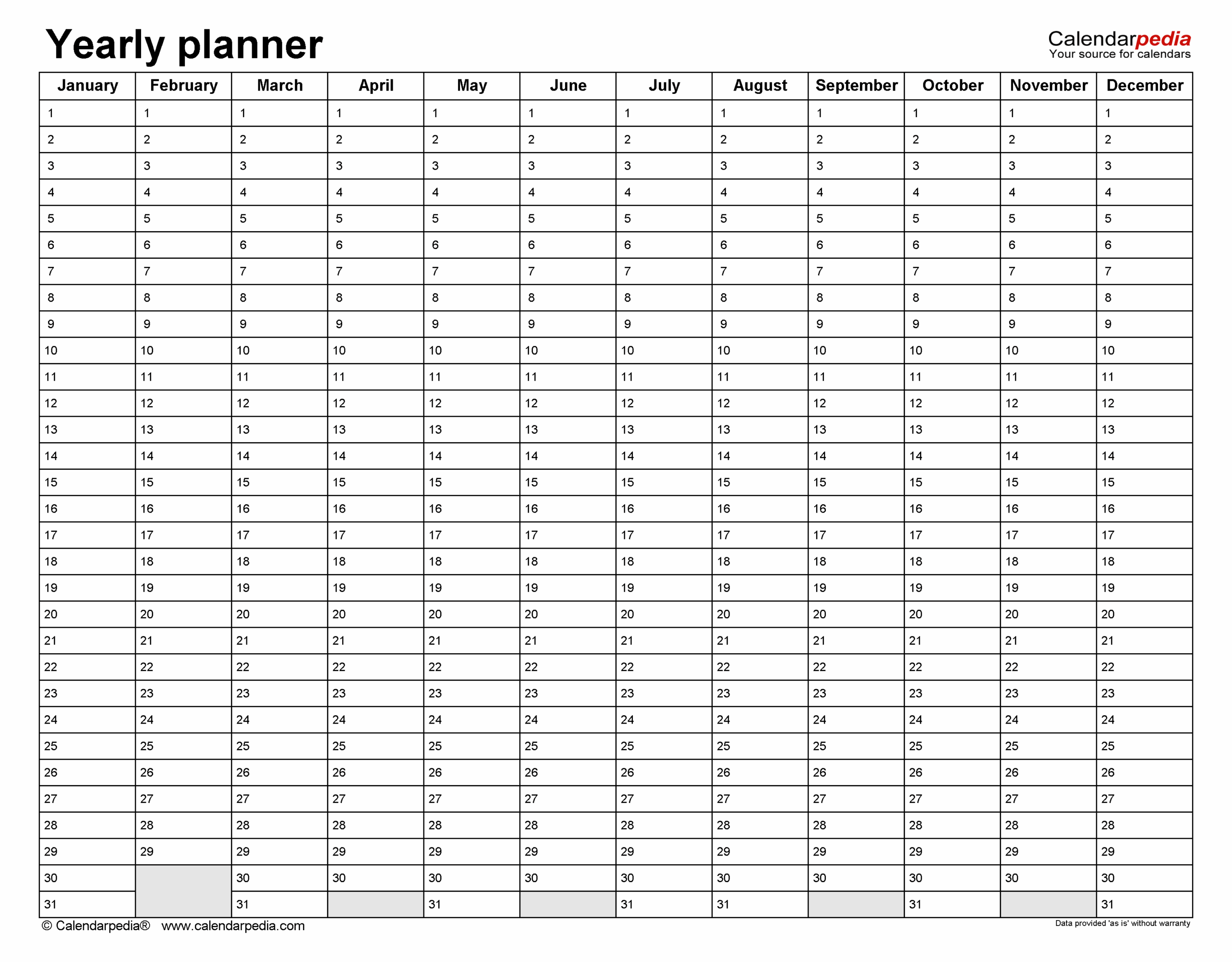 A4 Academic Year Planner Printable A4 Academic Year Planner Printable