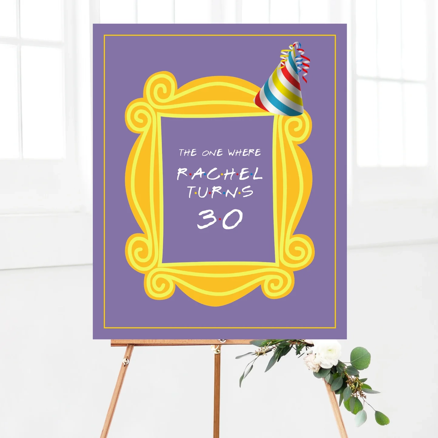 Friends Birthday Party Welcome Sign Printable Awdesignsprintables Friends Birthday Party Welcome Sign Printable Awdesignsprintables