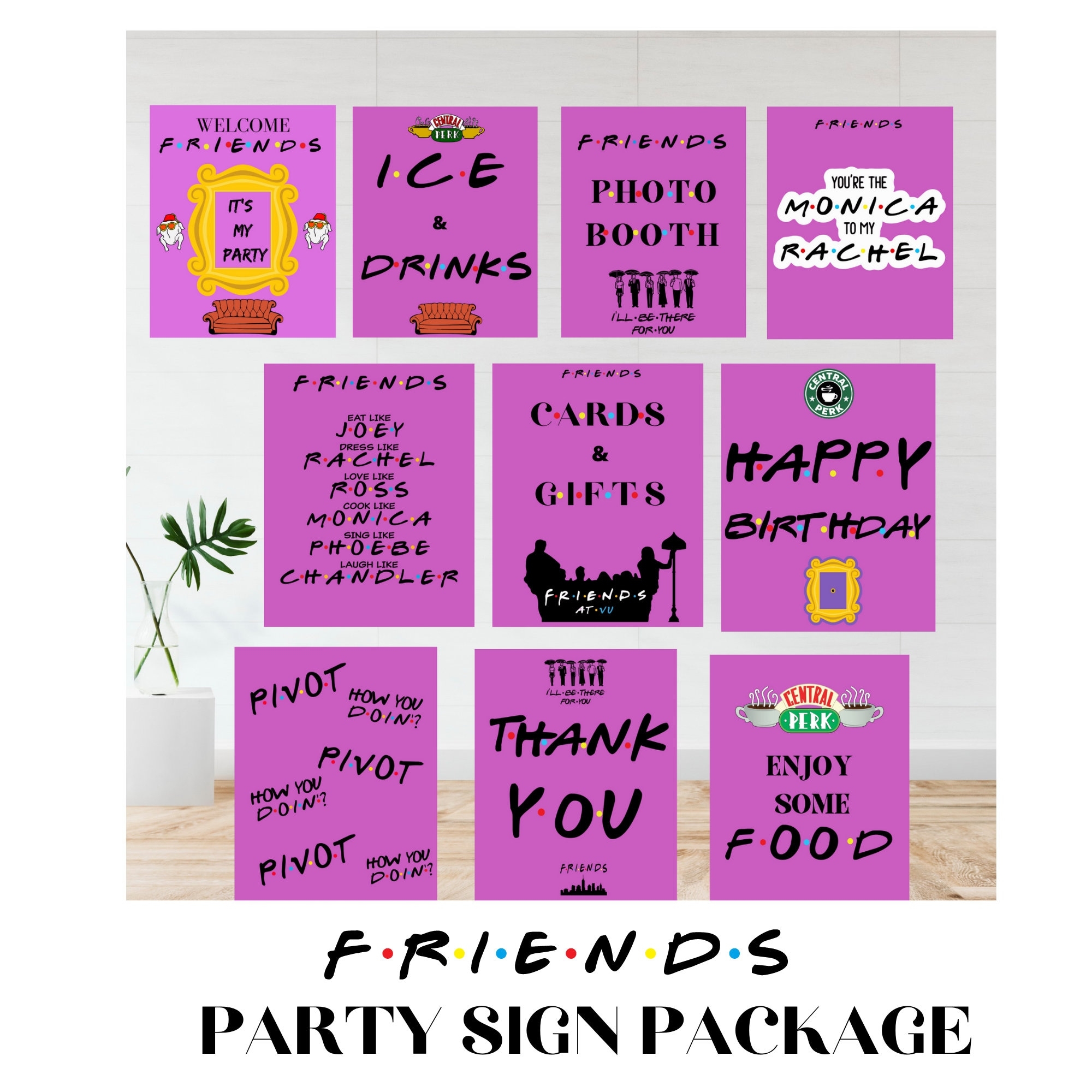 Friends Printable Sign Birthday Friends Printable Sign Birthday
