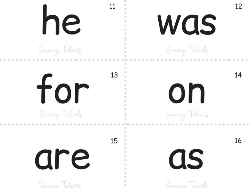 Fry s First 100 Sight Words Free Printable Flashcards