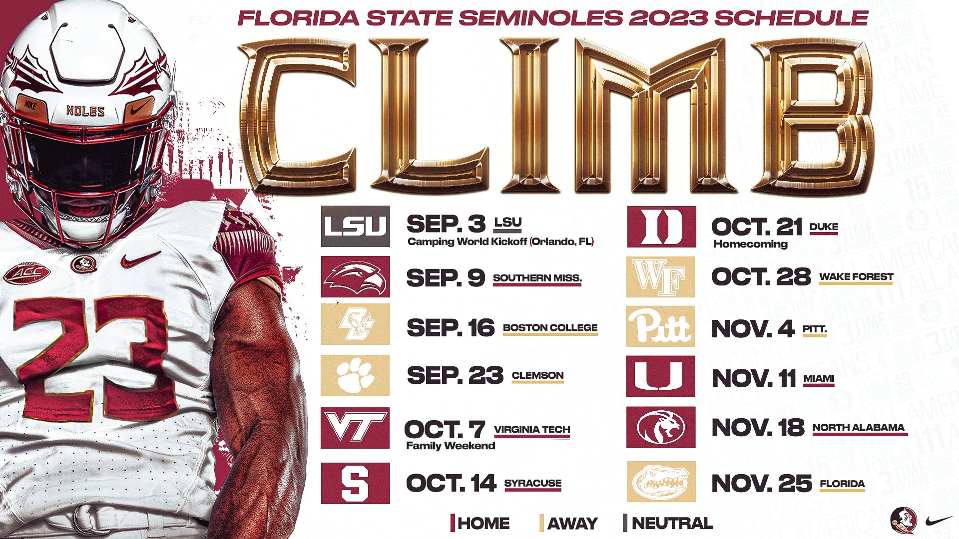 Fsu Football Printable Schedule