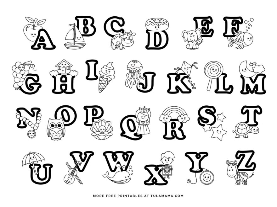 Fun And Easy To Print ABC Coloring Pages For Preschoolers
