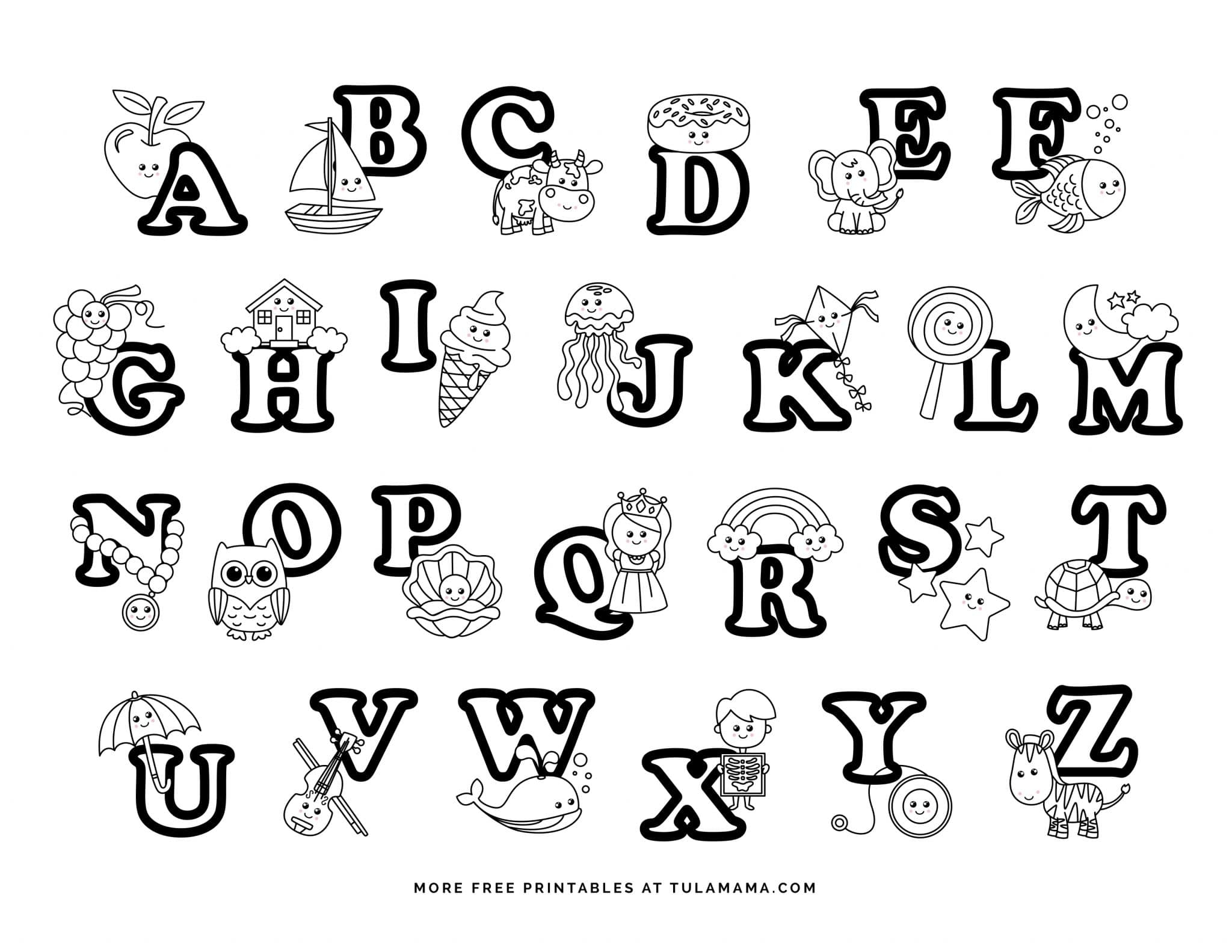 Fun And Easy To Print ABC Coloring Pages For Preschoolers Fun And Easy To Print ABC Coloring Pages For Preschoolers