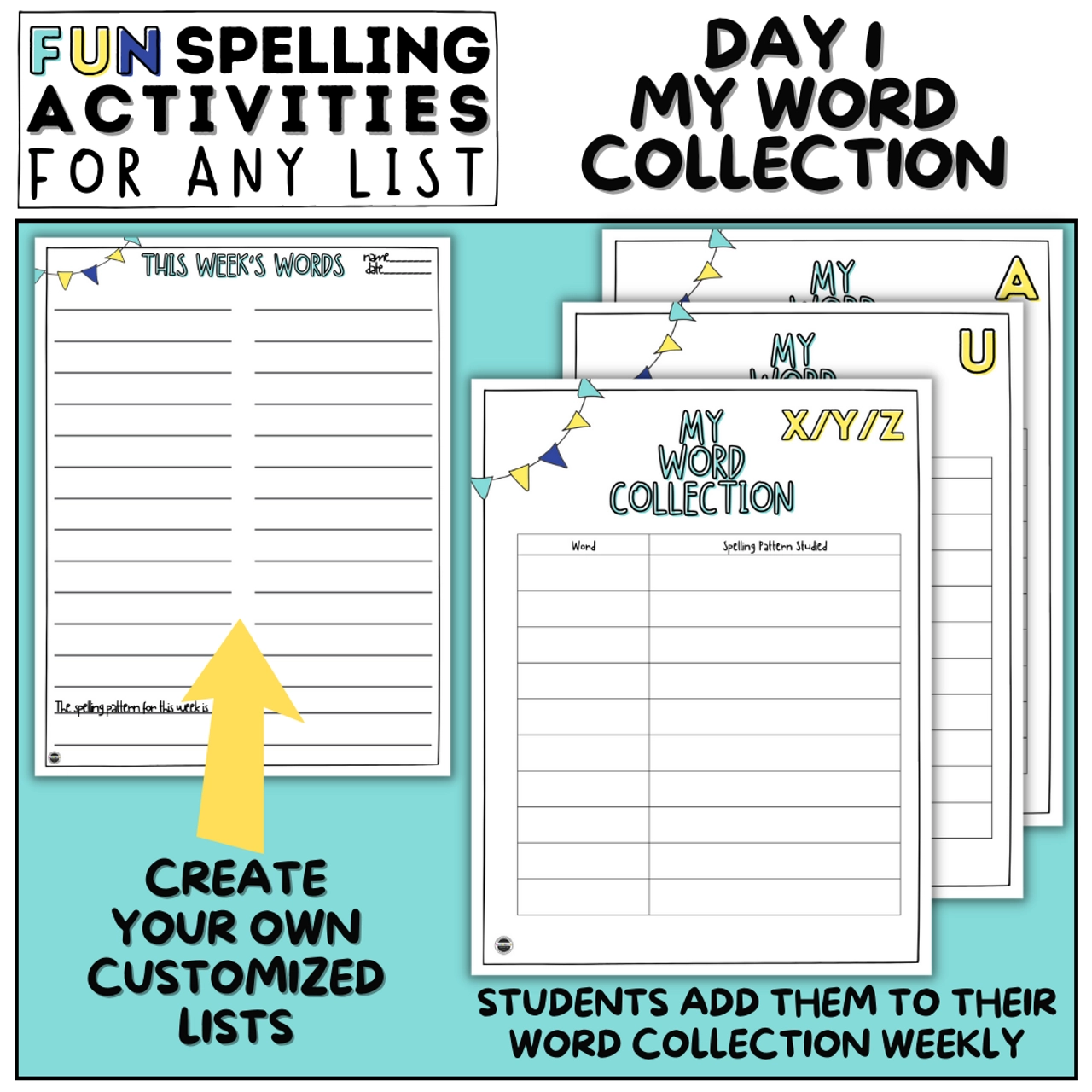 Fun Spelling Activities For Any List Print And Go Spelling Practice