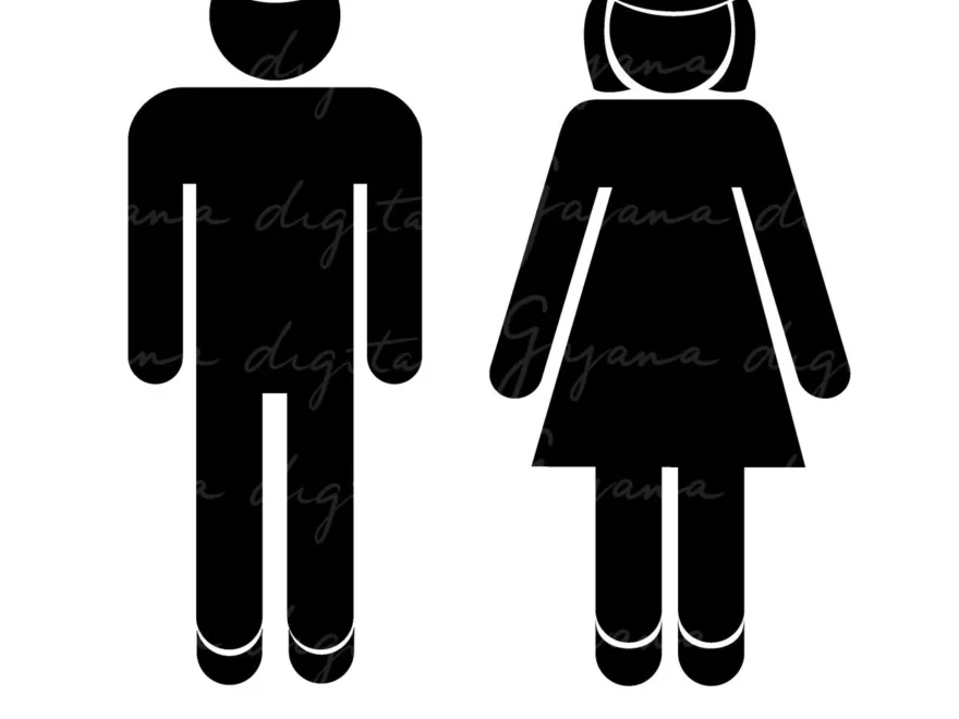 Funny Restroom Sign SVG Cowboy Bathroom Humor Design digital