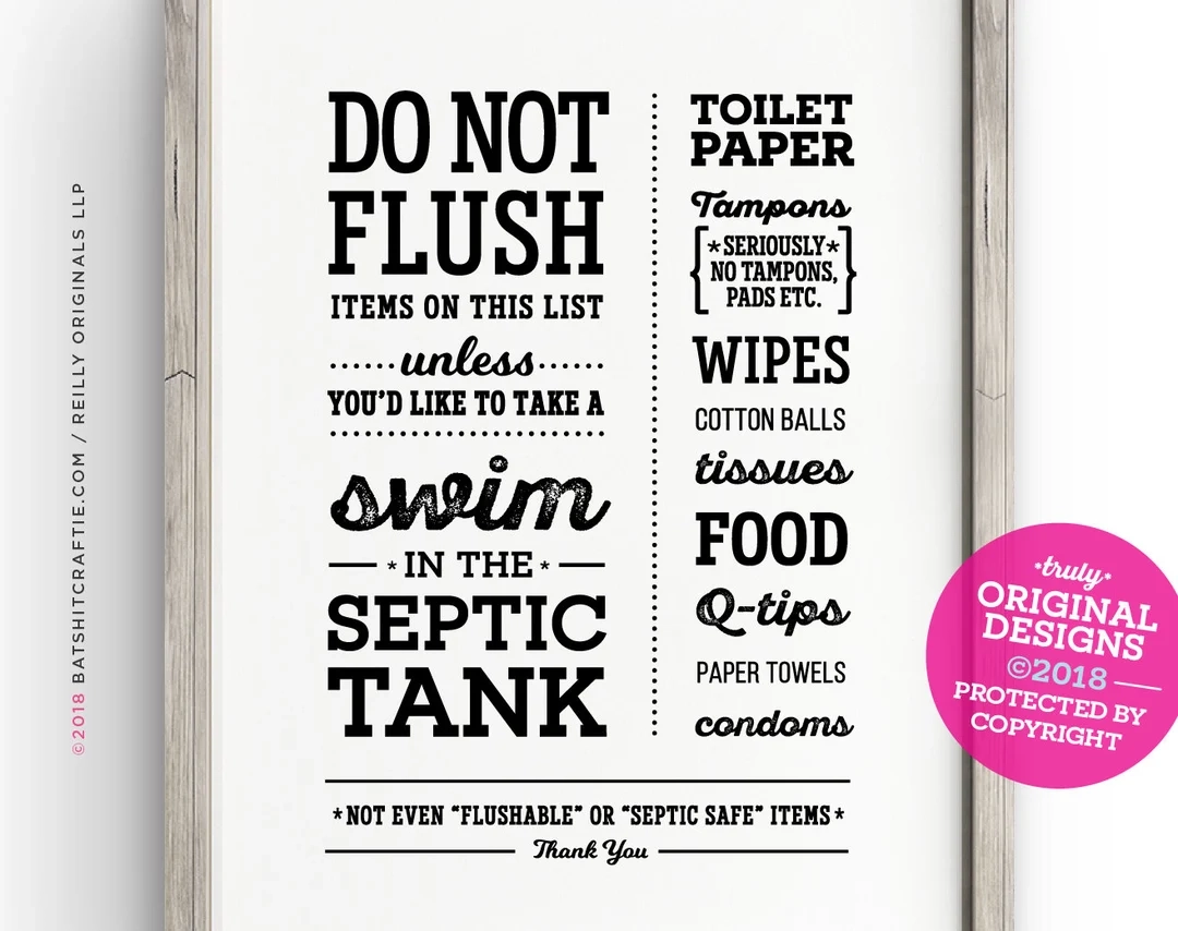 Free Printable Kitchen Septic Signs Free Printable Kitchen Septic Signs