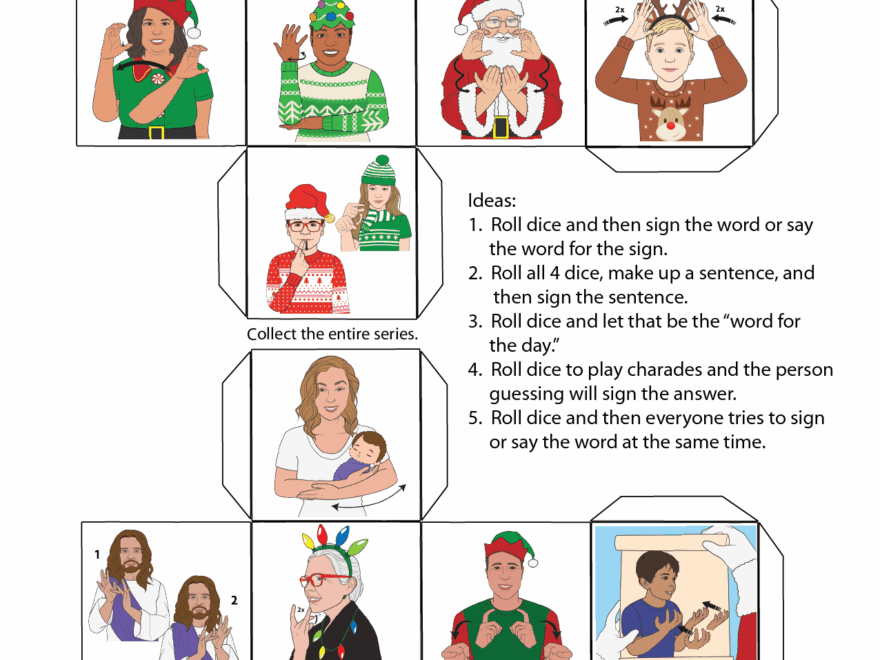 Games For Sign Language Christmas Dice ASL Teaching Resources