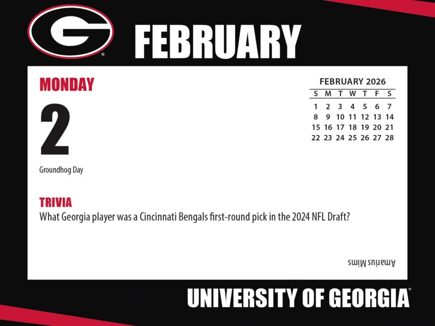 Georgia Bulldogs 2026 Box Calendar