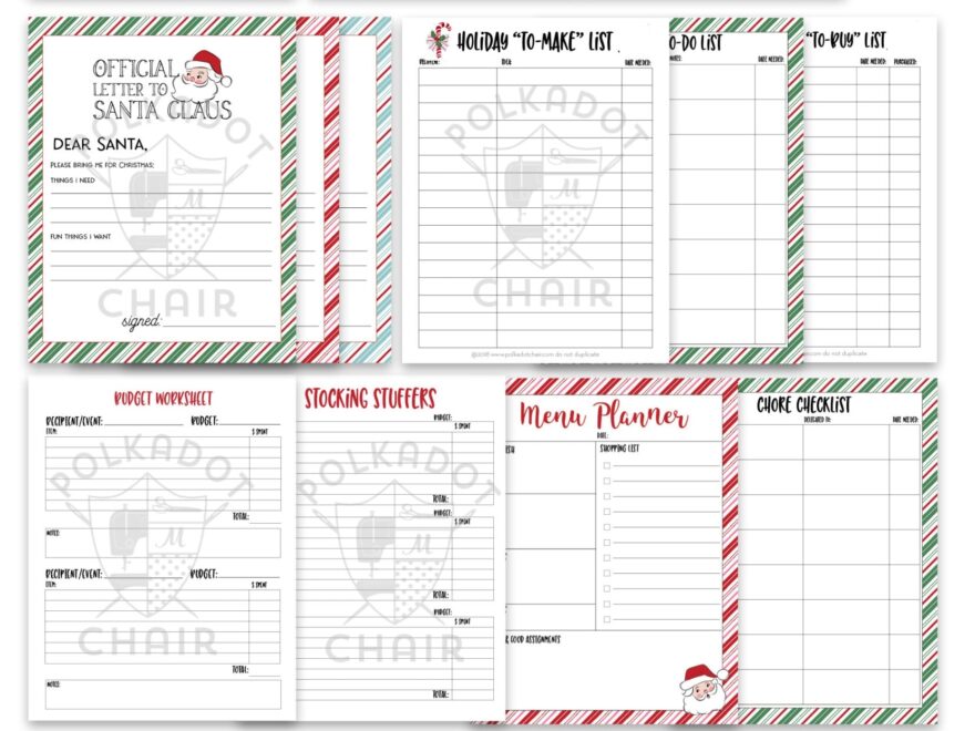 Get Organized With Our 2023 Printable Christmas Planner Polka