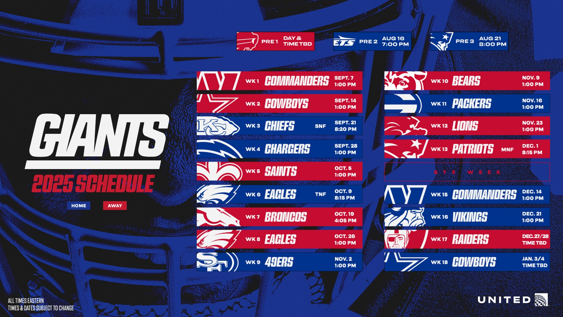 Giants 2025 Schedule New York Giants Giants Giants 2025 Schedule New York Giants Giants