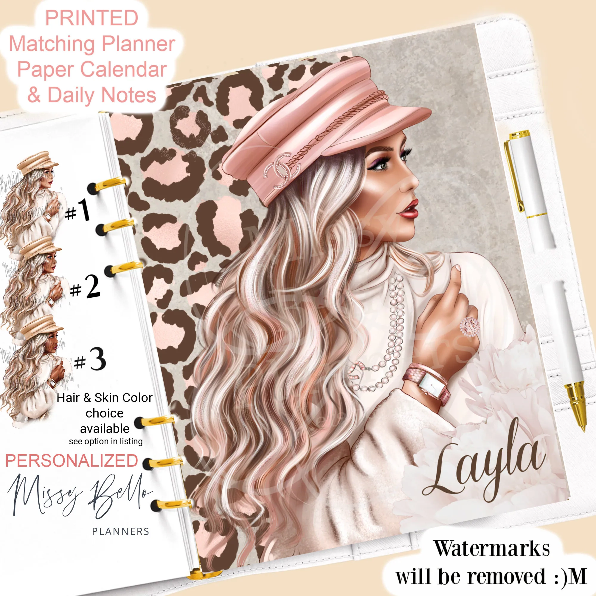 Printable A 5 Planners Glam Gilr