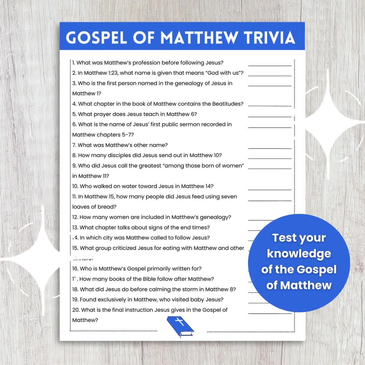 Gospel Of Matthew Bible Trivia Game Church Games Womens Ministry Games Retreat Games Sunday School Game Bible Study Game Bible Quiz Etsy Gospel Of Matthew Bible Trivia Game Church Games Womens Ministry Games Retreat Games Sunday School Game Bible Study Game Bible Quiz Etsy